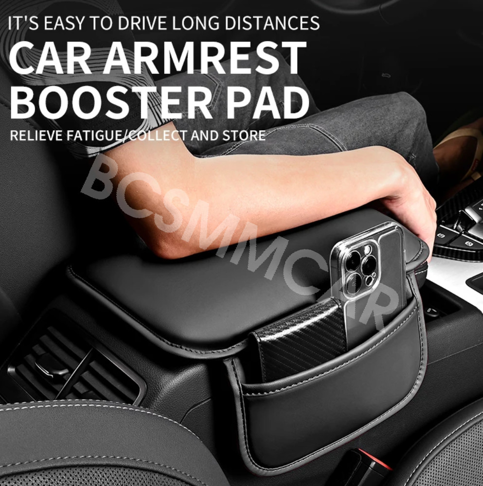 Seat Armrest Cushion Protector Storage Pad Leather For Car Interior Accessories