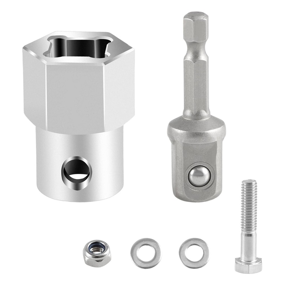 Cordless Drill Adapter with 1/2 Inch Socket Bit for Trailer Jack Crank Handle