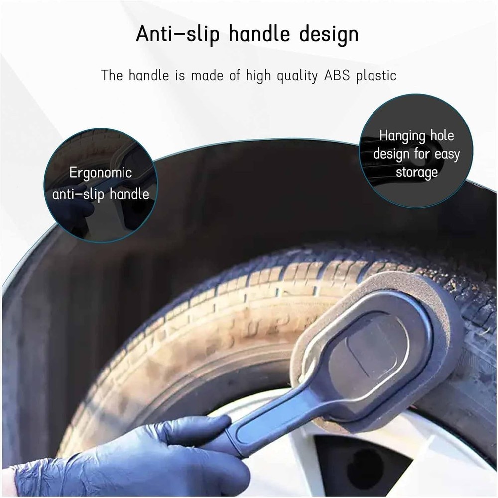 High-Density Sponge Tire Dressing Applicator Pad with Long Handle, Multipurpo...