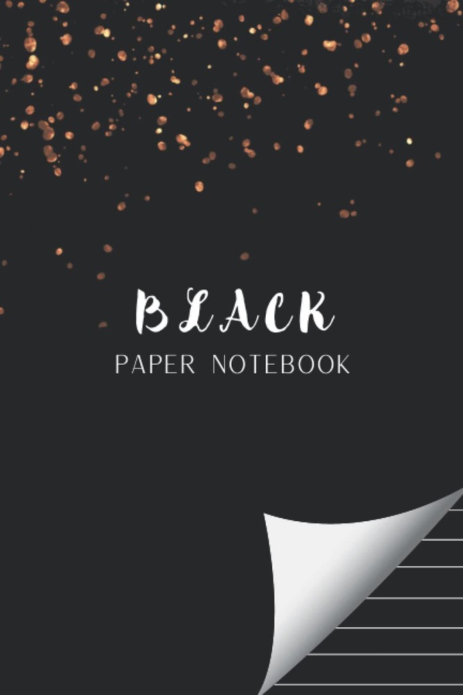 Black Paper Notebook: Plain Ruled Journal with Softcover for Work, School and C