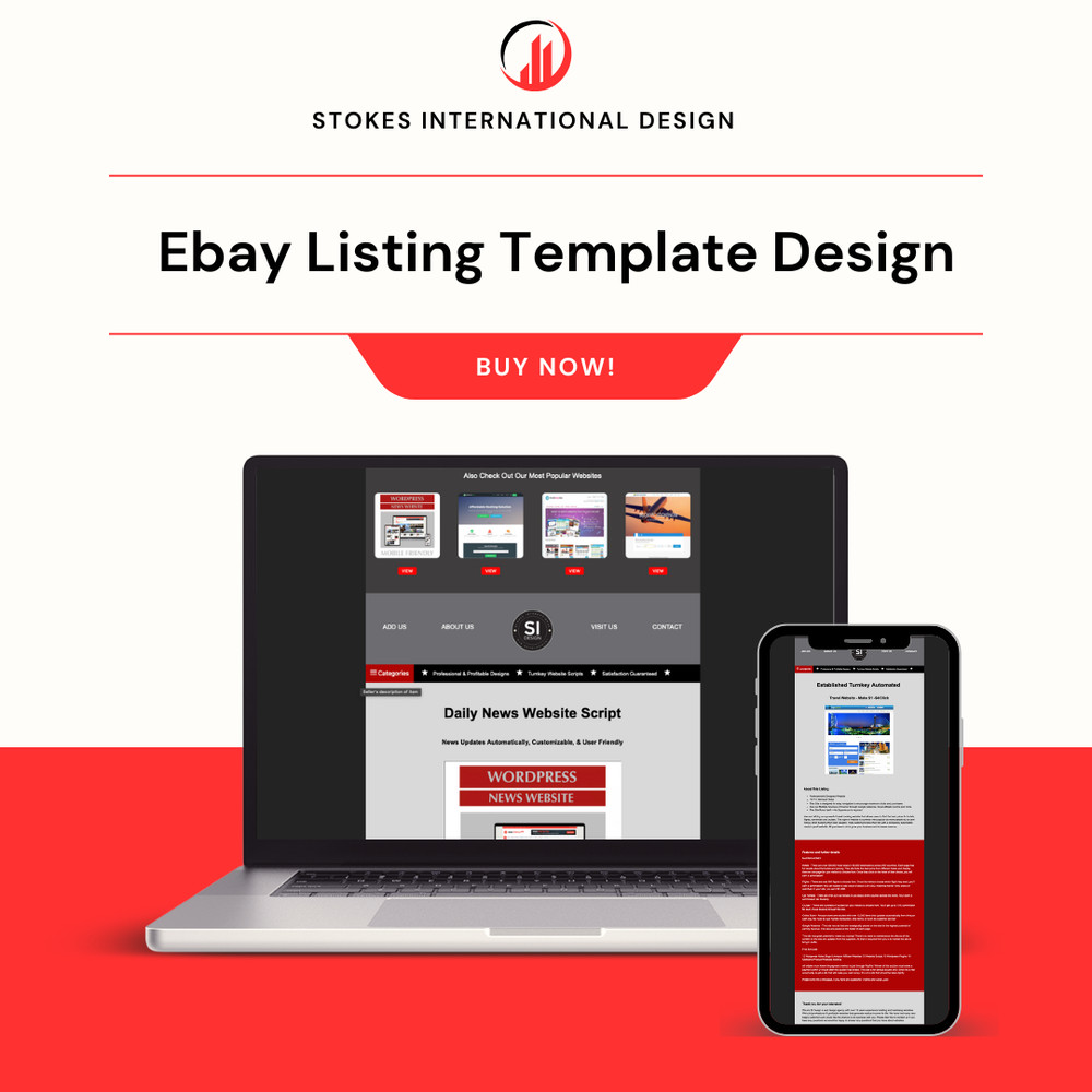 ebay Professional Custom Listing Template | HTML Template