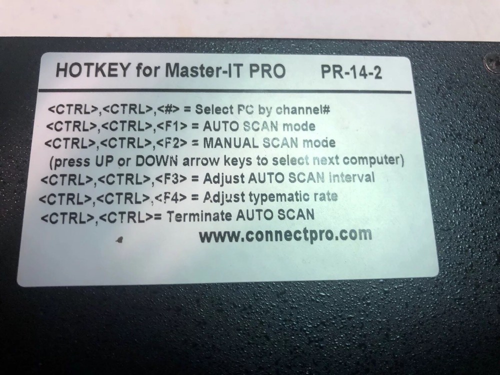 ConnectPRO PR-14-2 Master-IT PRO KVM W/ 3 KVM Cables