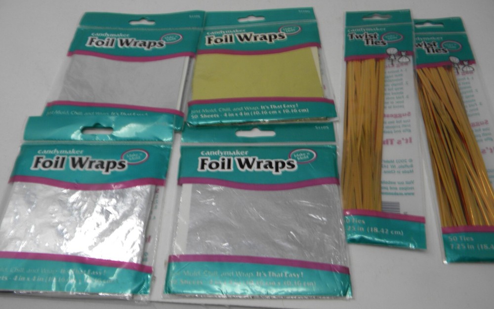 CandyMaker Foil Wraps + Twist Ties Candy Making