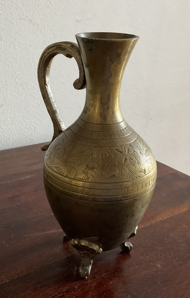 Lovely Vintage Handled Brass Vase/pitcher