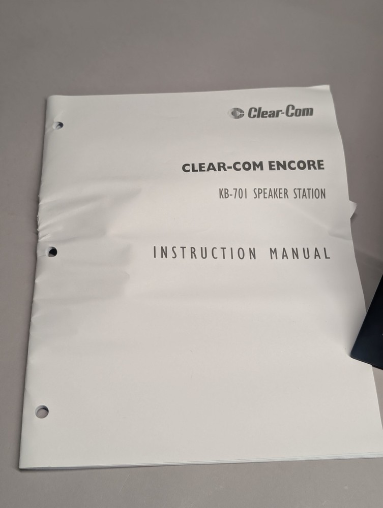 Clear-Com KB-701 Single Channel Remote Speaker Station (Open Box)