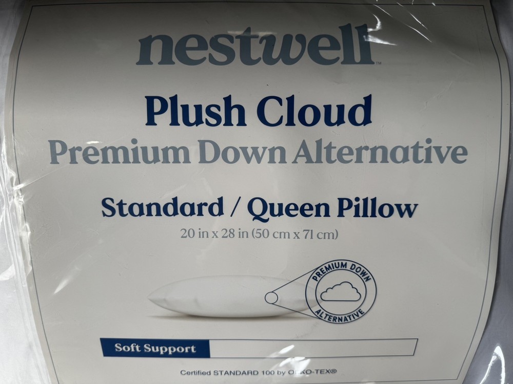 NESTWELL PLUSH CLOUD Soft support Premium Down Alternative Pillow Standard/Queen