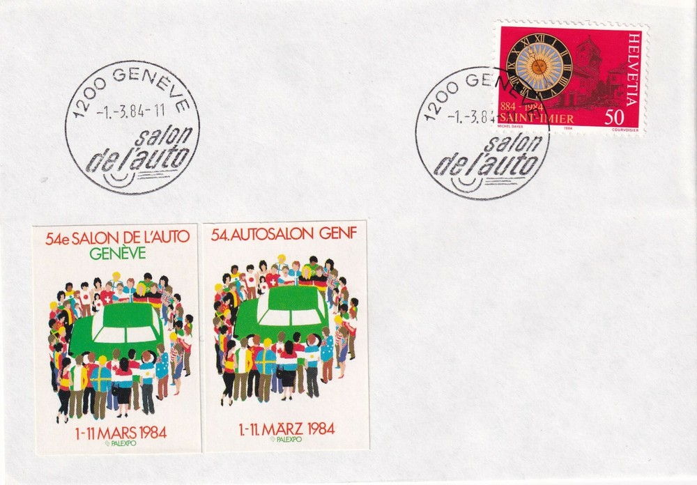SWITZERLAND 1985 COVER FOR AUTO SHOW #2