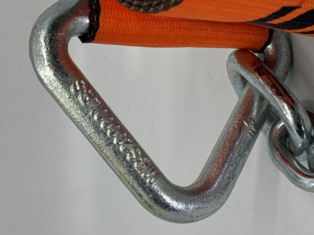 4"X27' Heavy Duty Winch Strap with Chain Hook 4 Pack