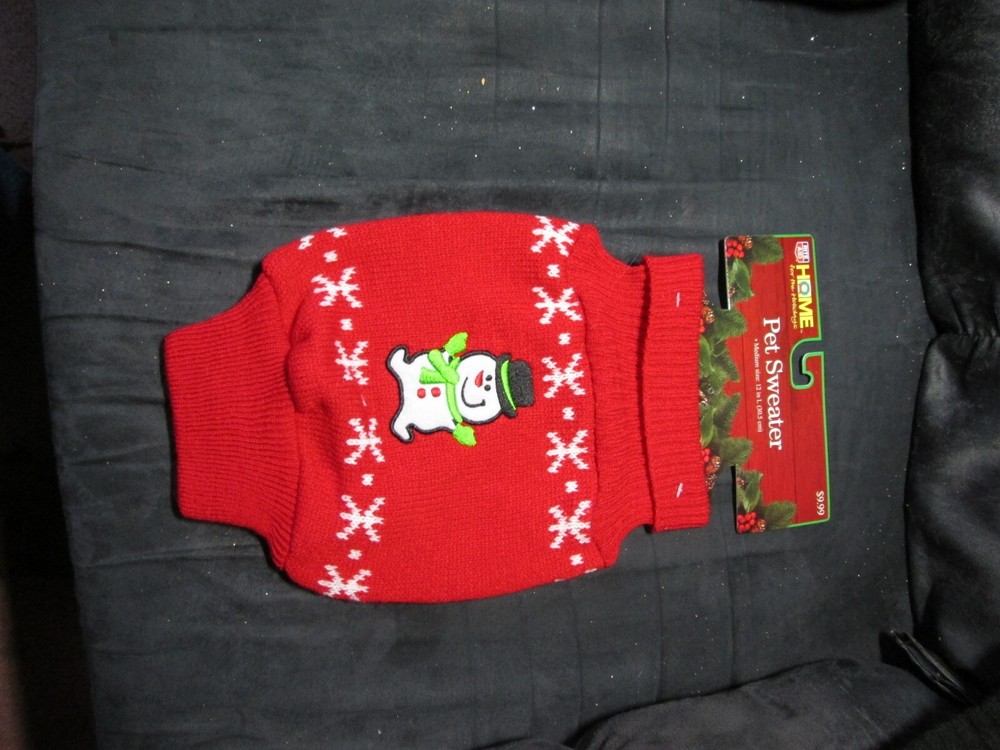 Pet Snowman Sweater Medium NWT
