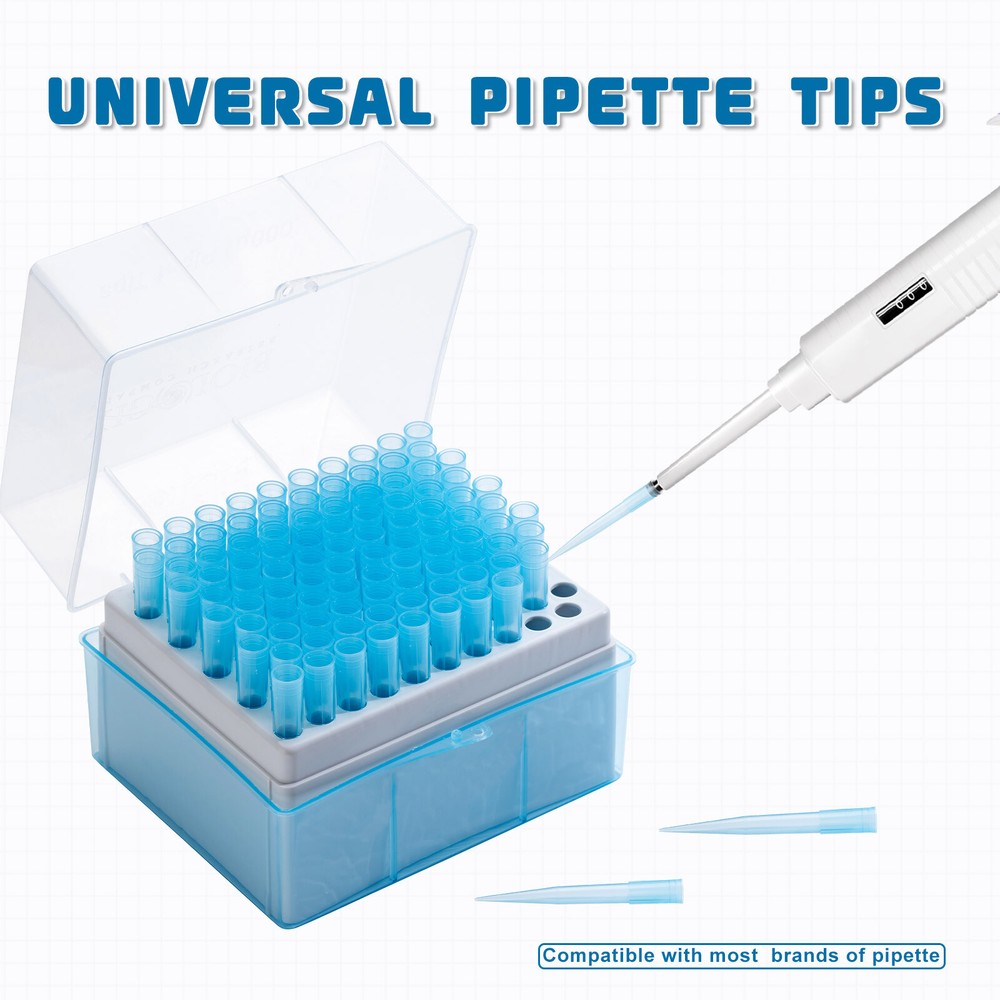 1000μl Pipette Tips, Sterile, Rack, 960/Pack, 9600/Case