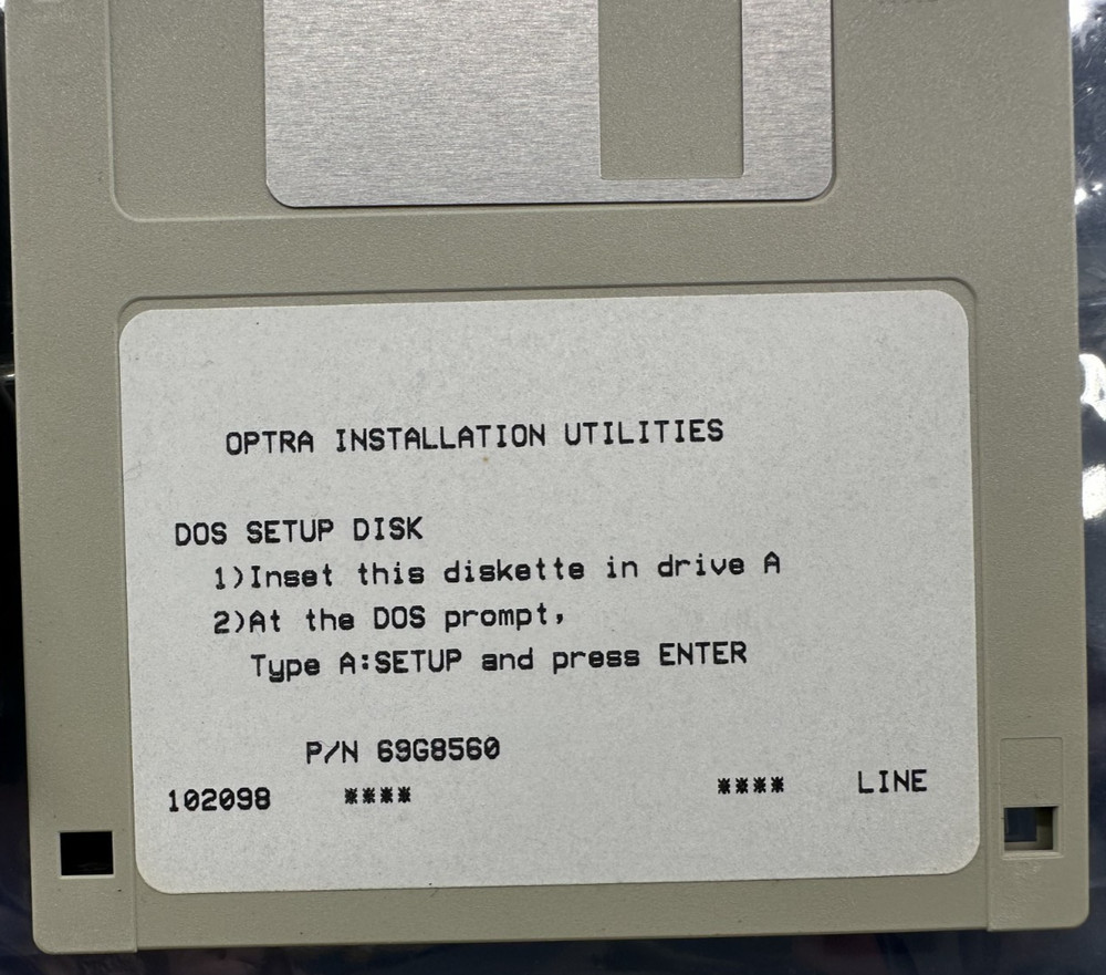 OPTRA INSTALLATION UTILITIES WIN SETUP DISK 69G8547