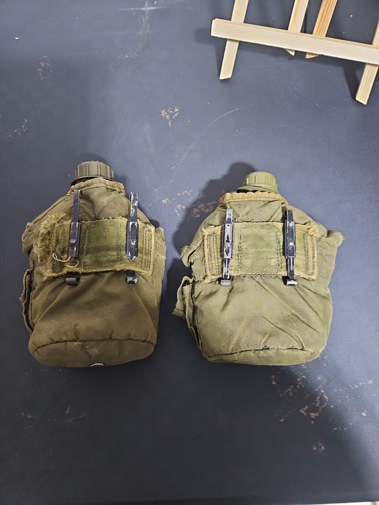 US Army Plastic Canteen Both With Insulated Covers