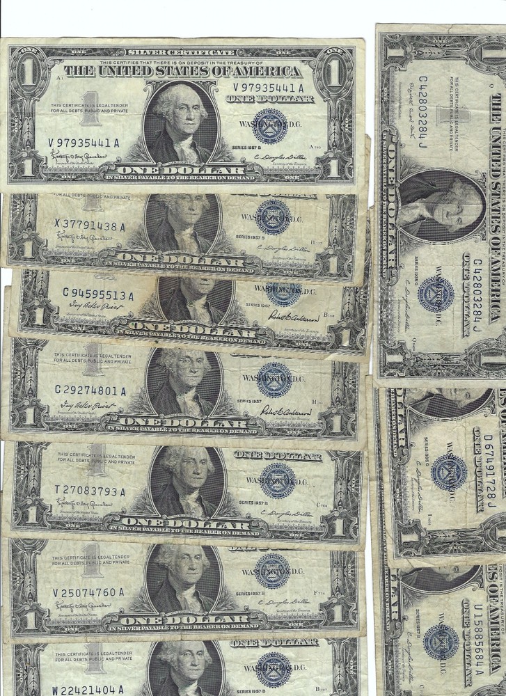 TEN SILVER CERTIFICATES