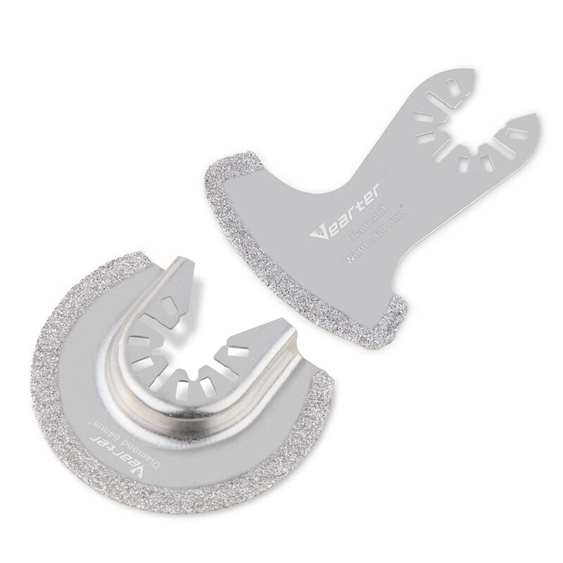 2PCS Diamond Universal Oscillating Tool Blade Set Multi Tool Cutting Saw Blade