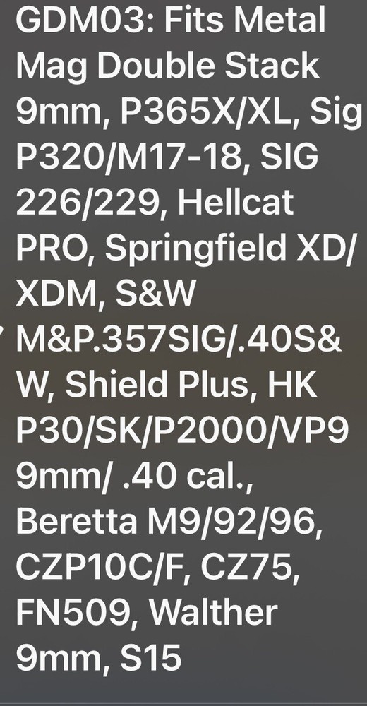 G-Code DMO3 Left Or Right Double Stack Kydex Paddle VGC
