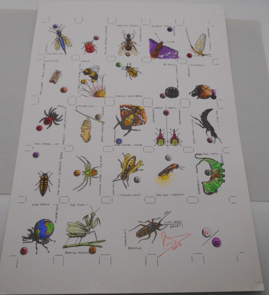 Hand Drawn Tarot Card Sheet - Peter Wood - Tiny Tarot Card Set