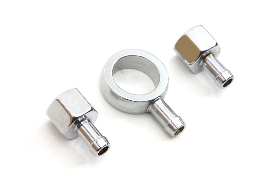 Chrome Gas Tank Fitting Kit for Harley-Davidson
