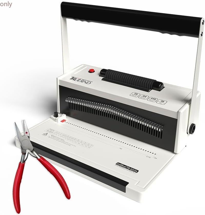 TruBind Coil Binding Machine w Electric Coil Inserter and Adjustable Side Margin