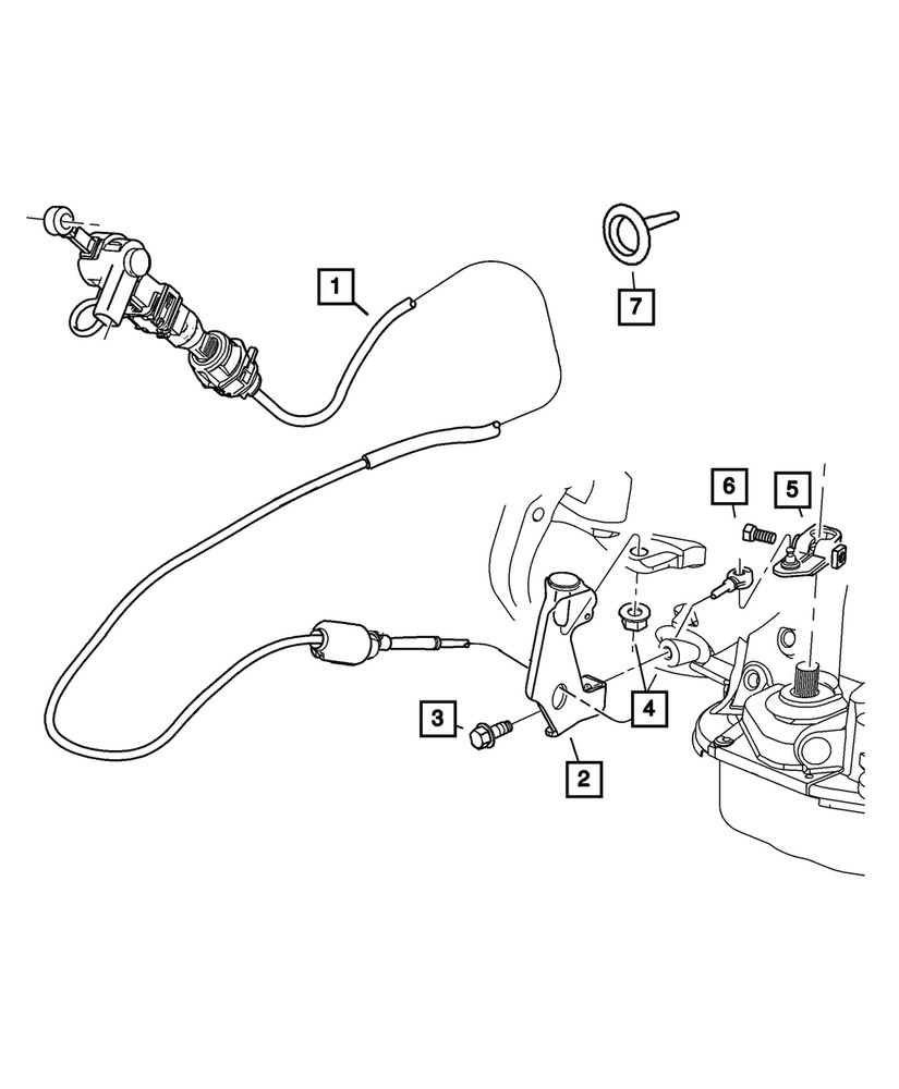 Genuine Mopar Shift Cable 52107846AJ
