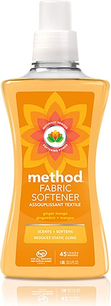 Fabric Softener; Ginger Mango; 53.5 Ounces; 45 Loads; 1 pack; Packaging May Vary