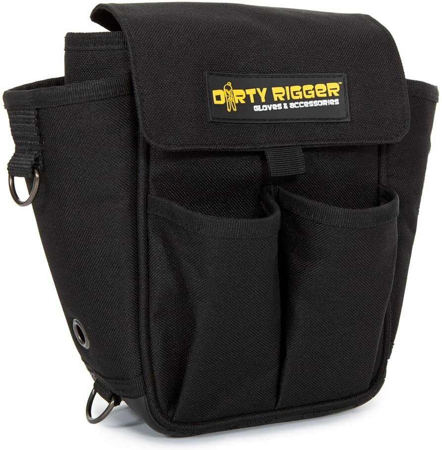 New Dirty Rigger Technicians Tool Pouch 2.0 (Black) Rubber Base With Belt Loop