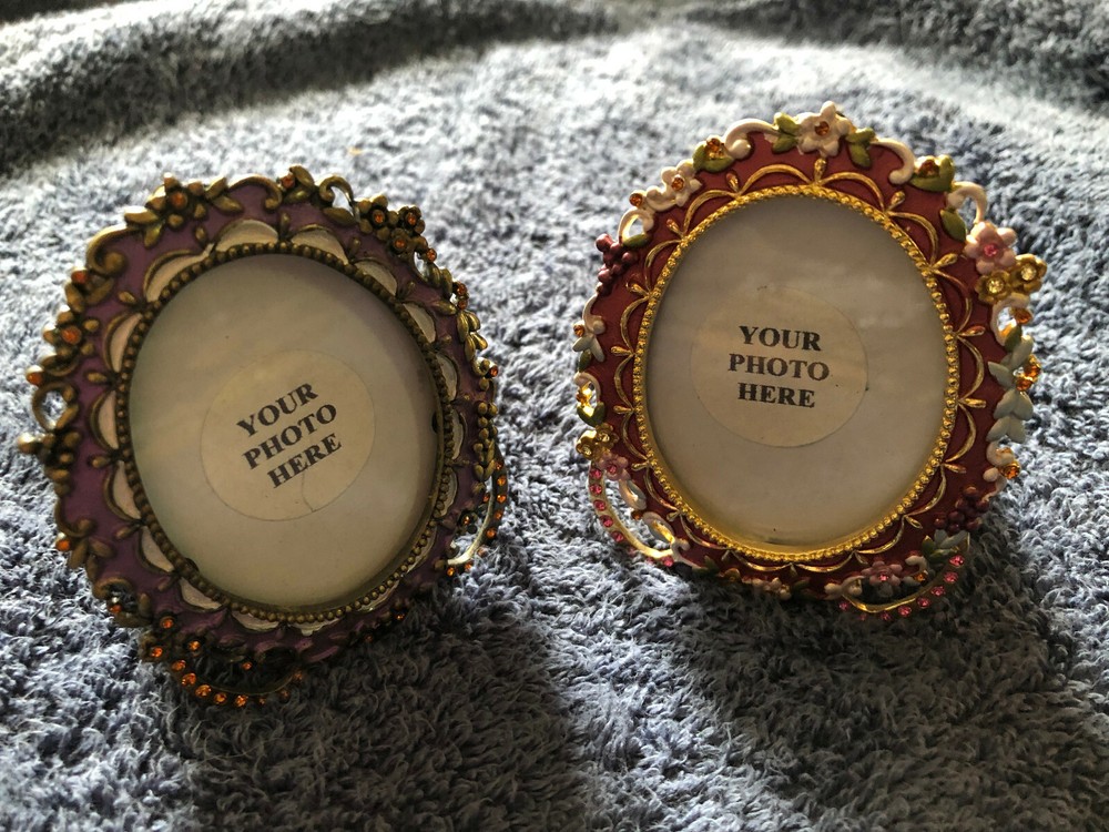 Small Multi Colored Jeweled Picture Frames New