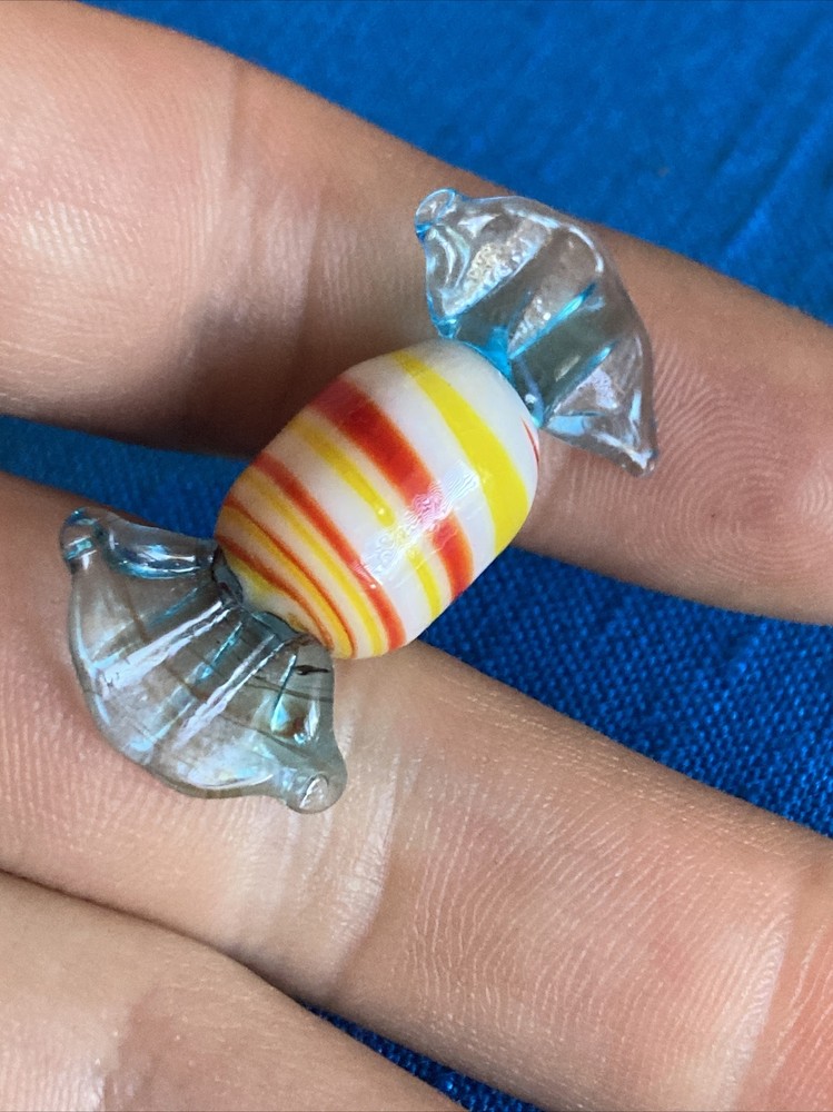 Vintage Glass Hand Wrapped Candy Rare