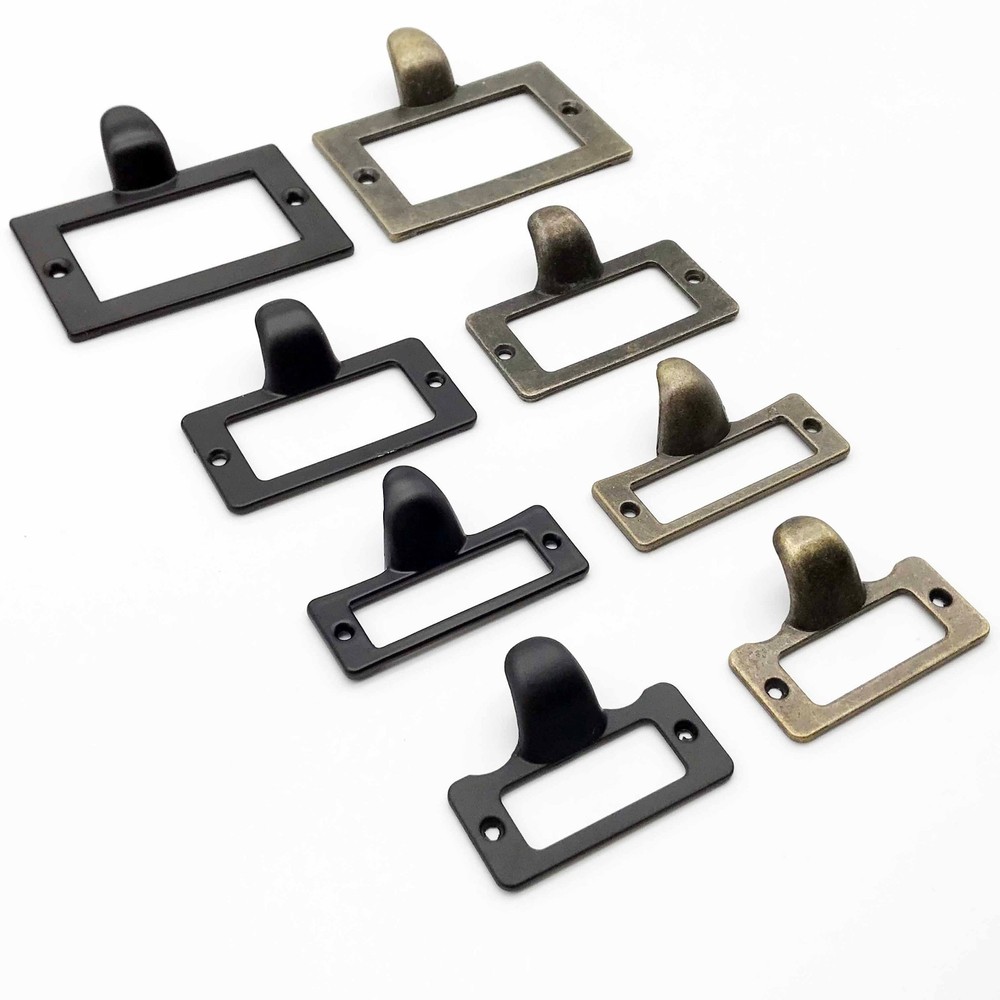 File Cabinet Drawer Label Pull Chest Cupboard Tag Name Card Frame Handle Holder