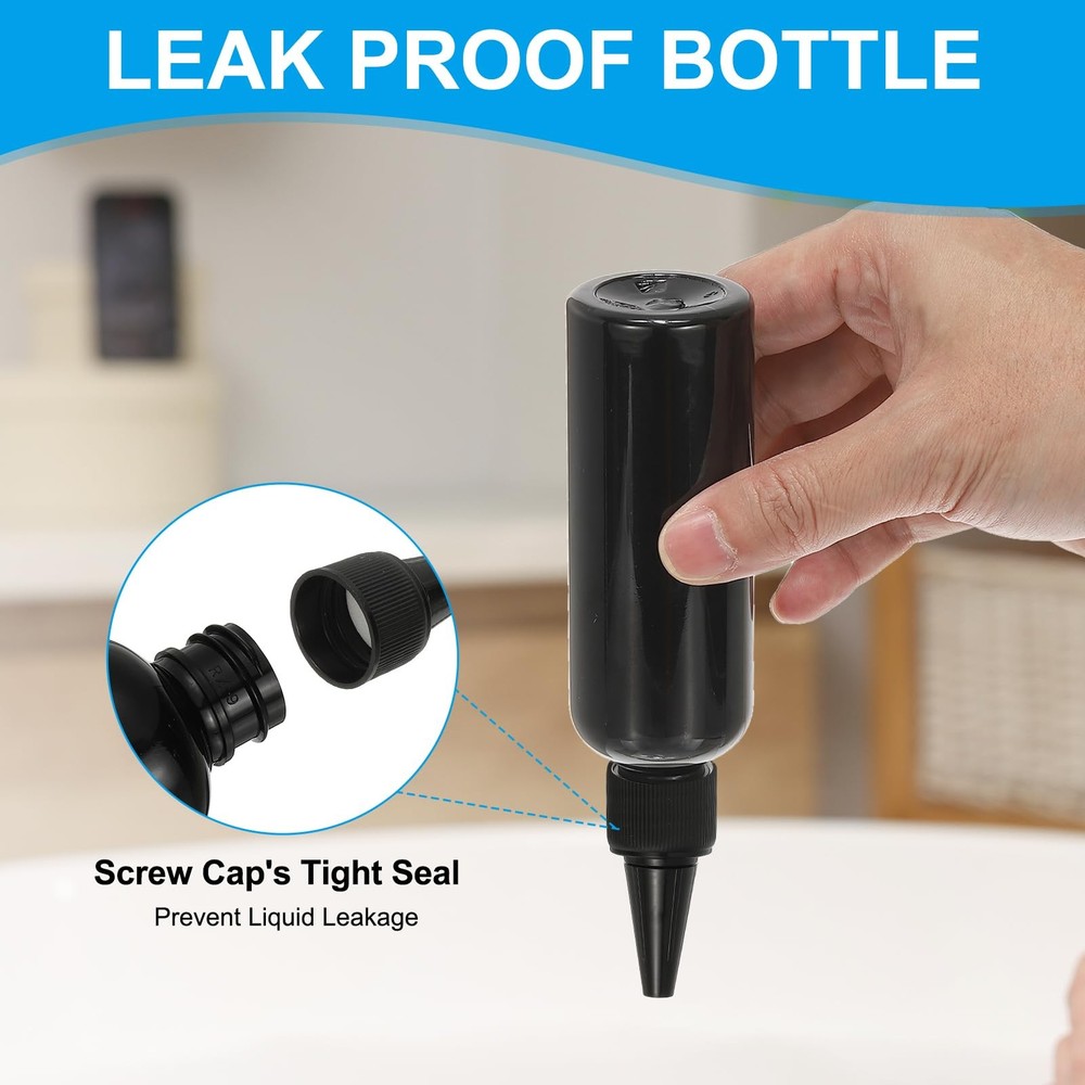Plastic Applicator Bottle, 6 Pcs 3.4oz(100ml) Leak Proof Refillable Empty Dis...