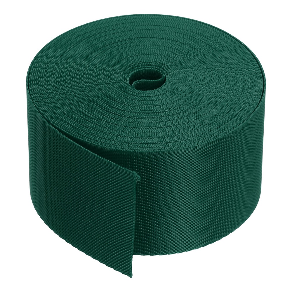 Flat Nylon Webbing Strap 2 Inch 10 Yards Dark Green for Backpack
