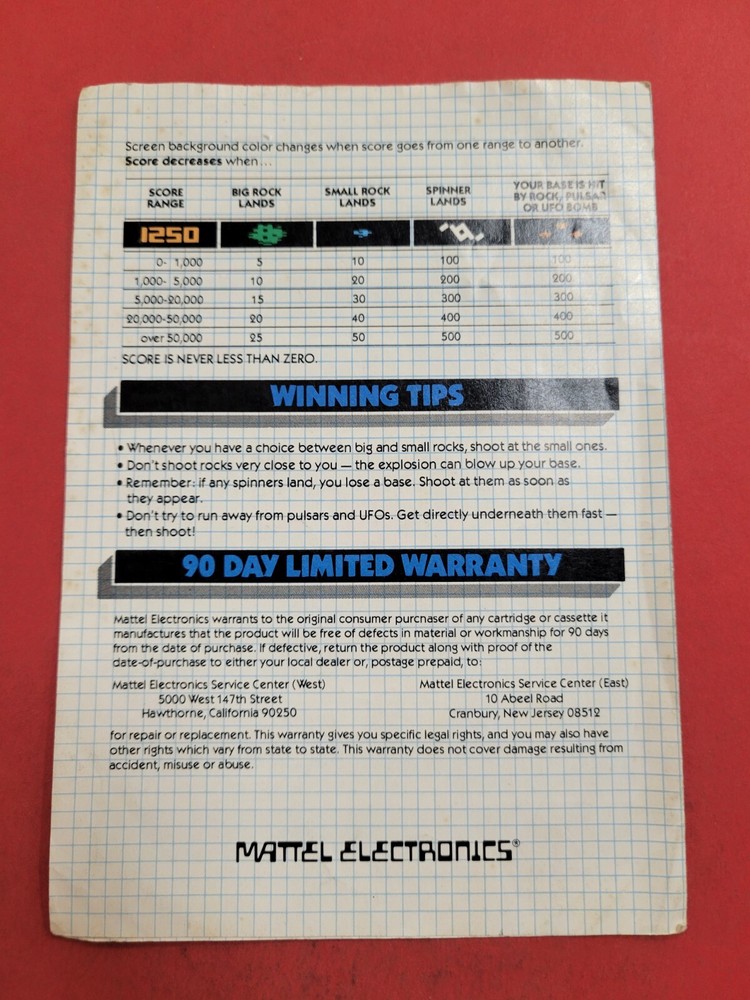 Atari Manual Astroblast
