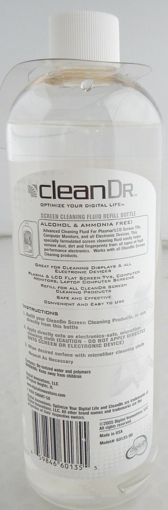 16 OZ Bottle CleanDr DeIonized w Polymers Screen Electronic Device Cleaner Fluid