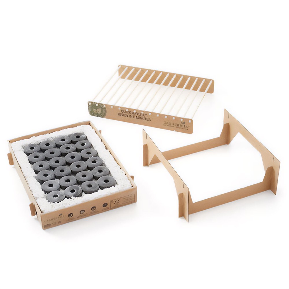 3-PACK: CasusGrill One-Time Use Biodegradable Instant Grill