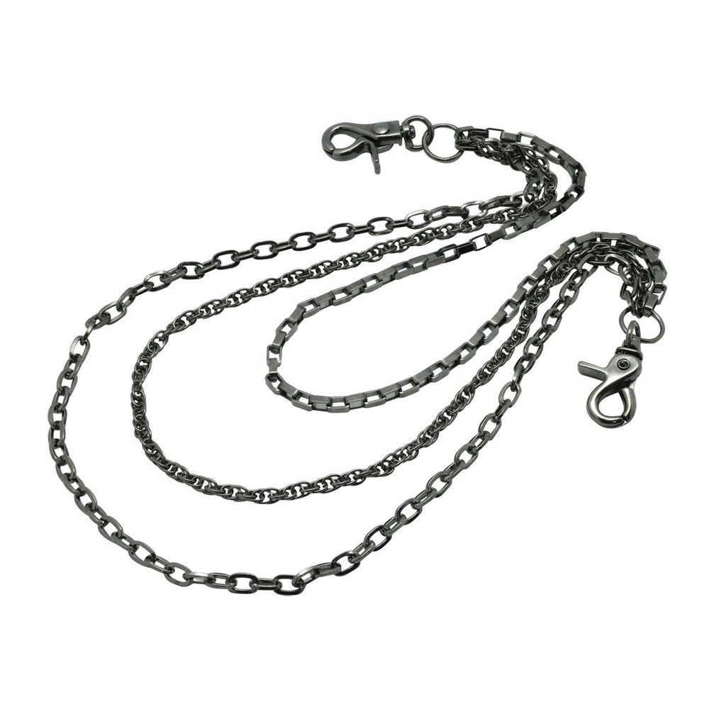 Slim Triple wallet chain Swivel Trigger snap Lightweight Biker Key chain