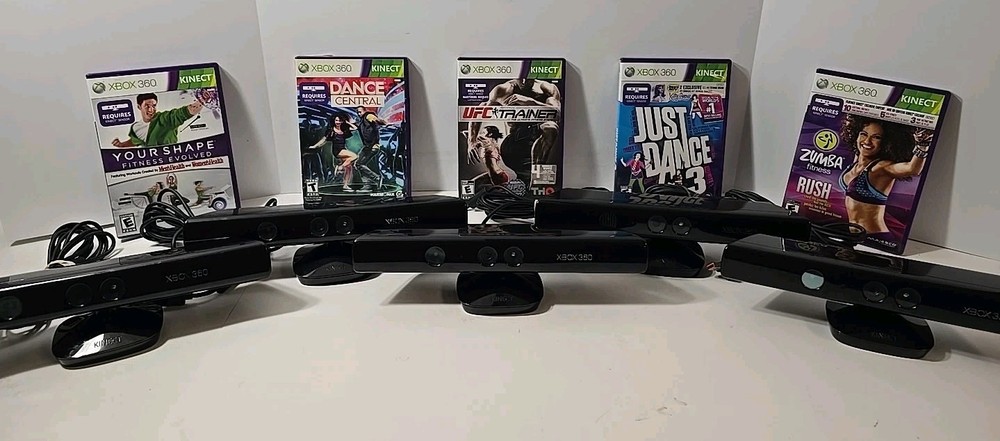 Xbox 360 Kinect Motion Sensor Bundle! 5 Cameras CLEAN/TESTED! SHIPS FREE TODAY🔥