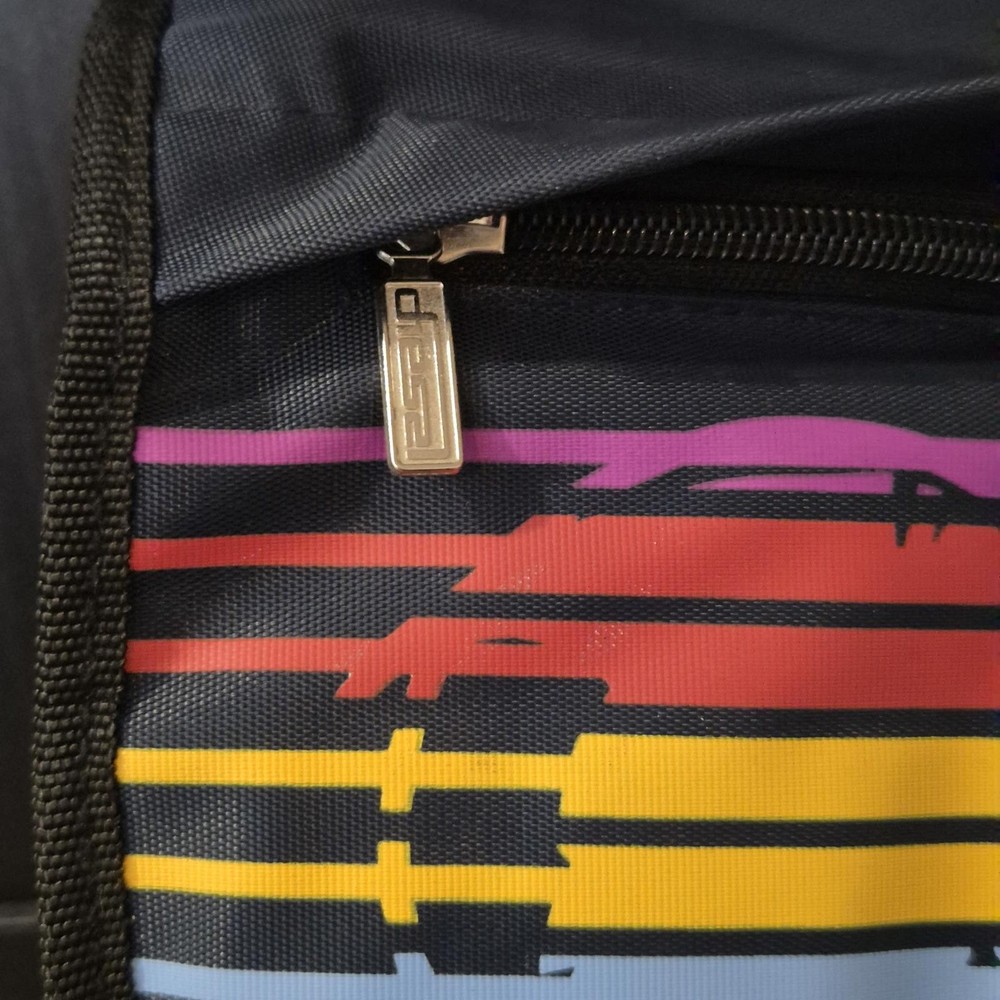 Vintage Diesel Competition Backpack with Colourful Stripe Design