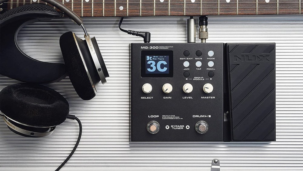 NUx MG-300 Guitar Multi-Effects Processor, Amp Modeling, TSAC-HD Pre-Effects- NE