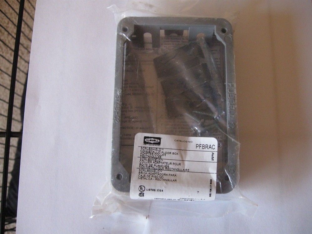 Hubbell Adapter collar, Rectangular, Cover PFBRAC. MINIMUM ORDER  5