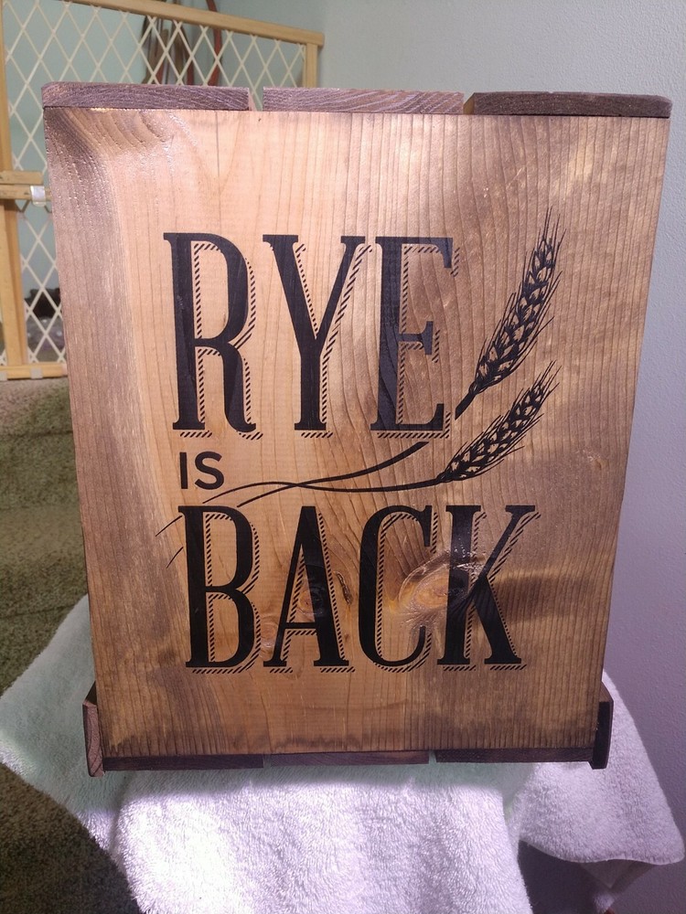 Redemption Rye Is Back Whiskey Wooden Display Crate