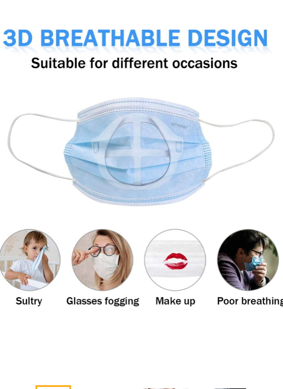 5 PACK OF 3D SILICONE MASK BRACKET