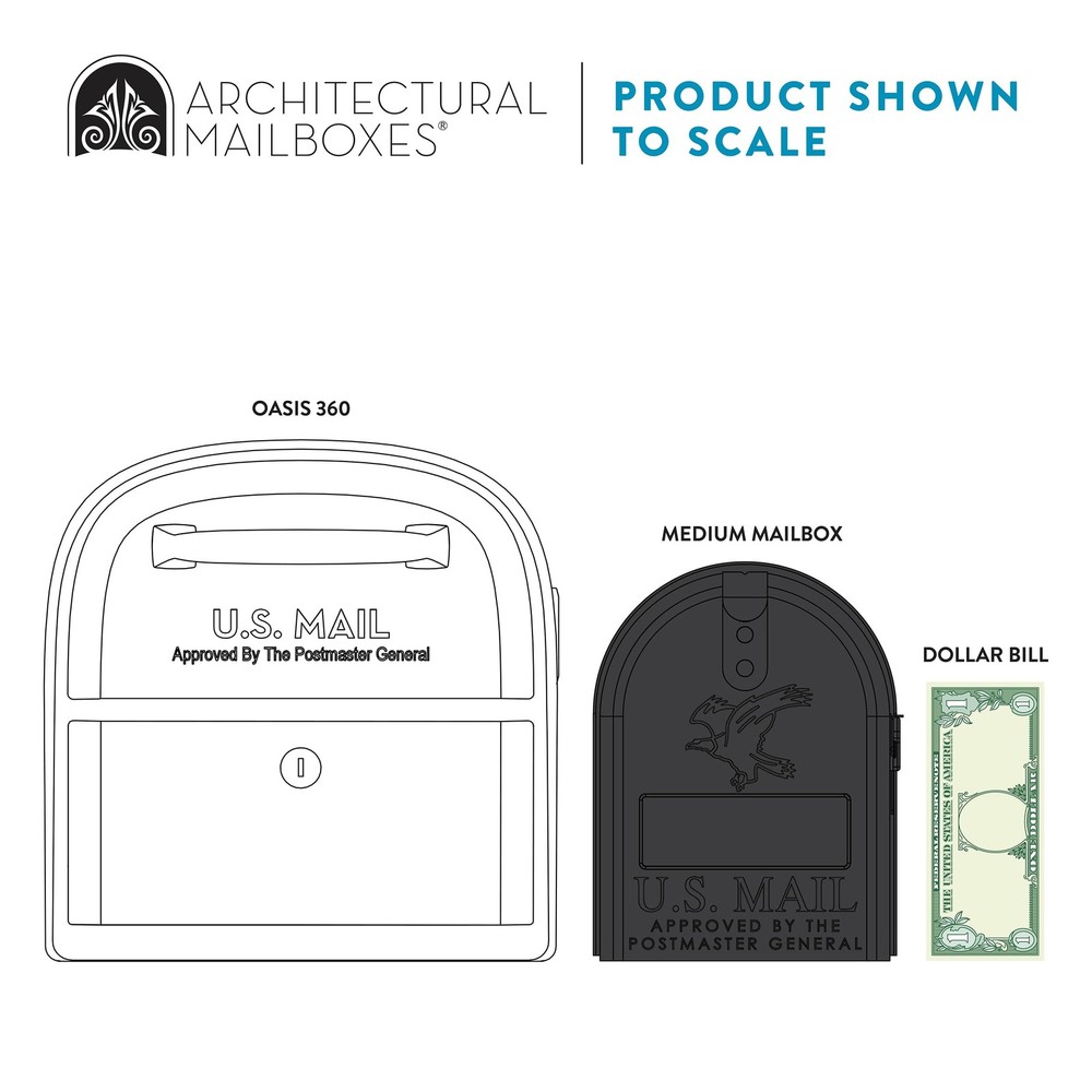 6300W-10 Oasis 360 Mailbox, White