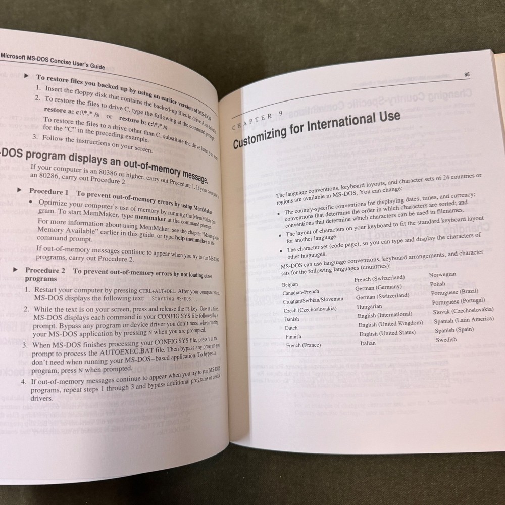 Microsoft MS DOS 6.22 Operating System Upgrade User Guide Book