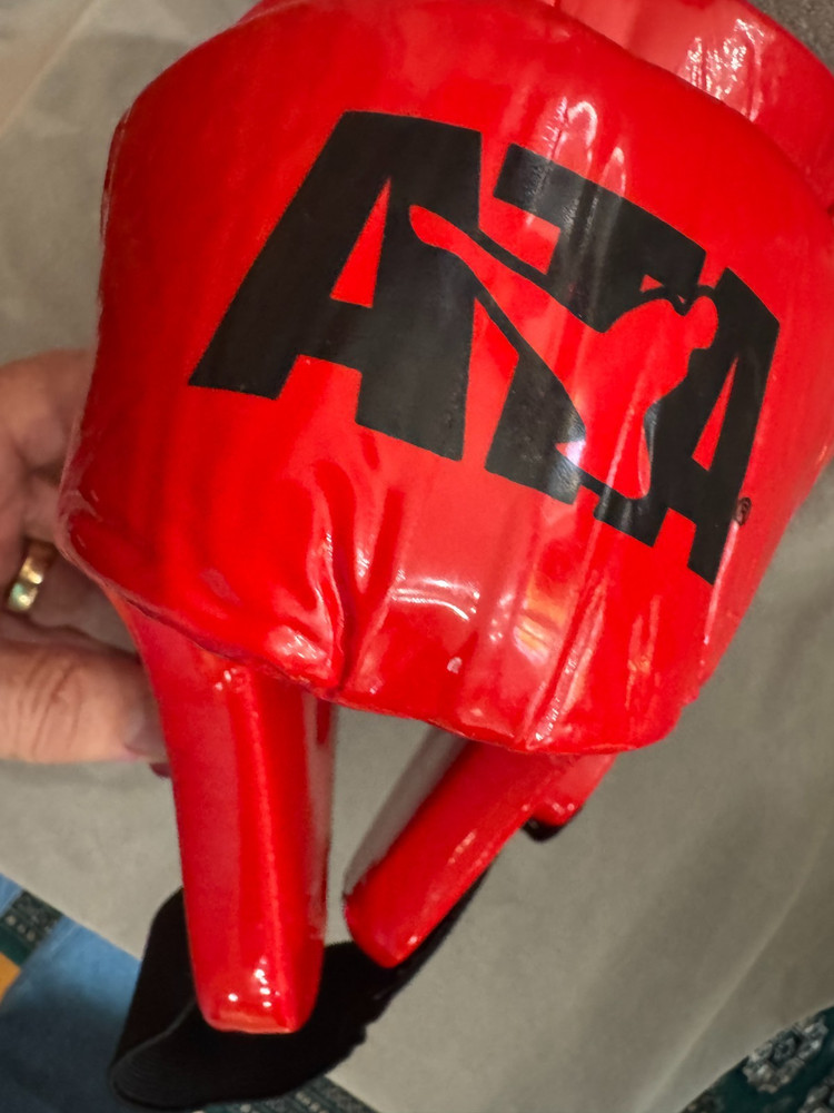ATA Macho Martial Arts Red Padded Head Guard, Small