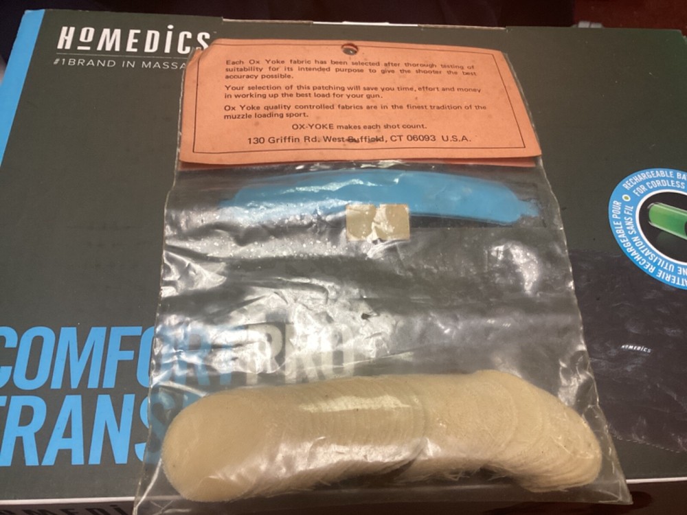 Ox-Yoke Pre-Cut Dry Patches 100 pkg Black Powder Muzzleloading