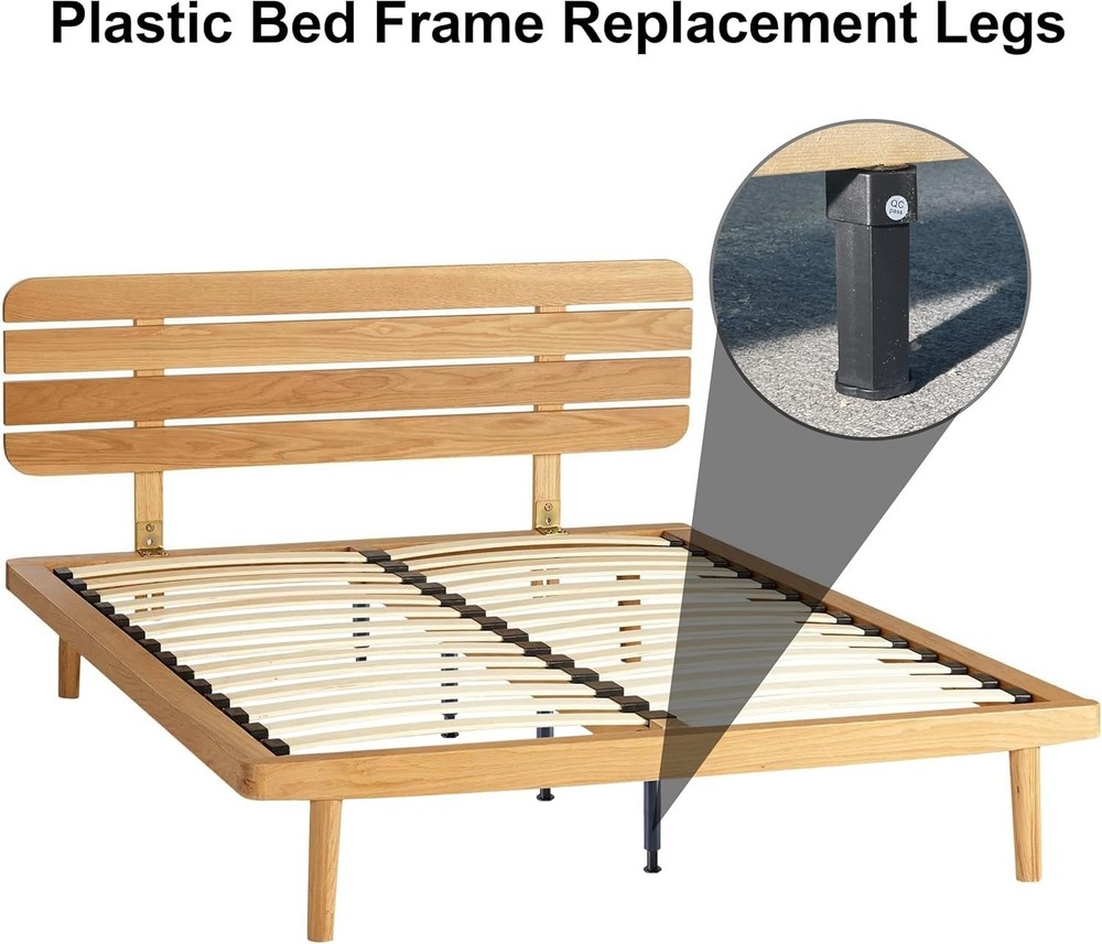 4 Pieces 12 Inch Bed Legs Replacement for Adjustable Bed Frame Base, Felt Bottom