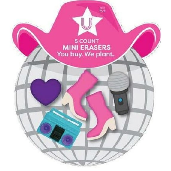 U Style Novelty Mini Erasers Disco