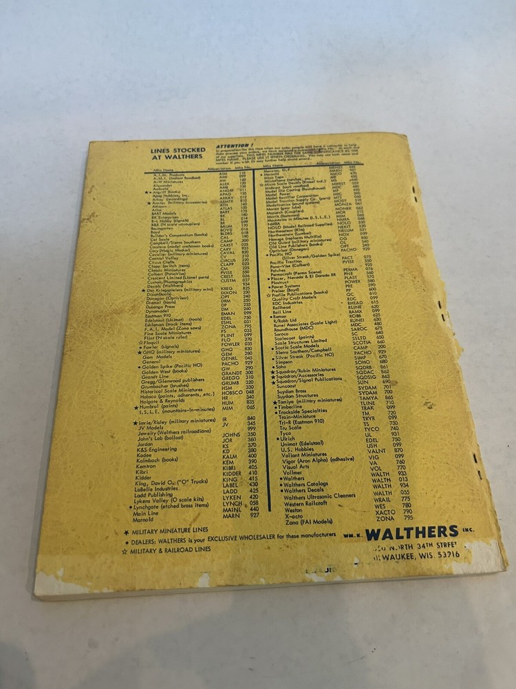 Walthers 1974 O Scale Railroad Catalog & Craft Train Reference Manual