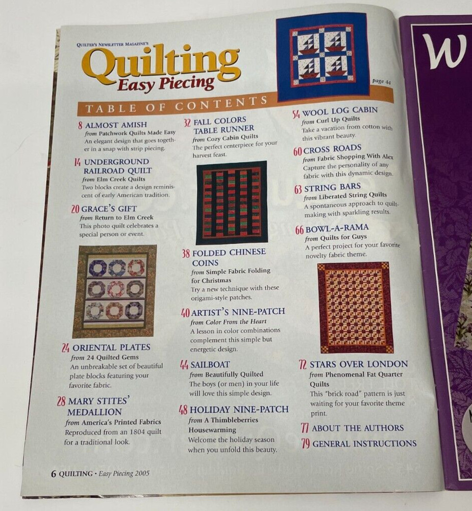 Quilting Magazine Back Issue 15 quilt projects 2005