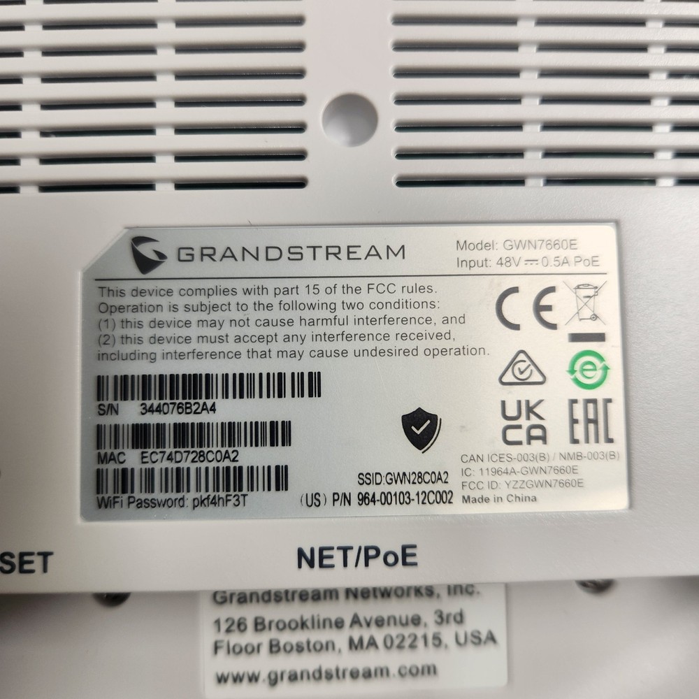 Grandstream GWN7660E WiFi 6 Access Point