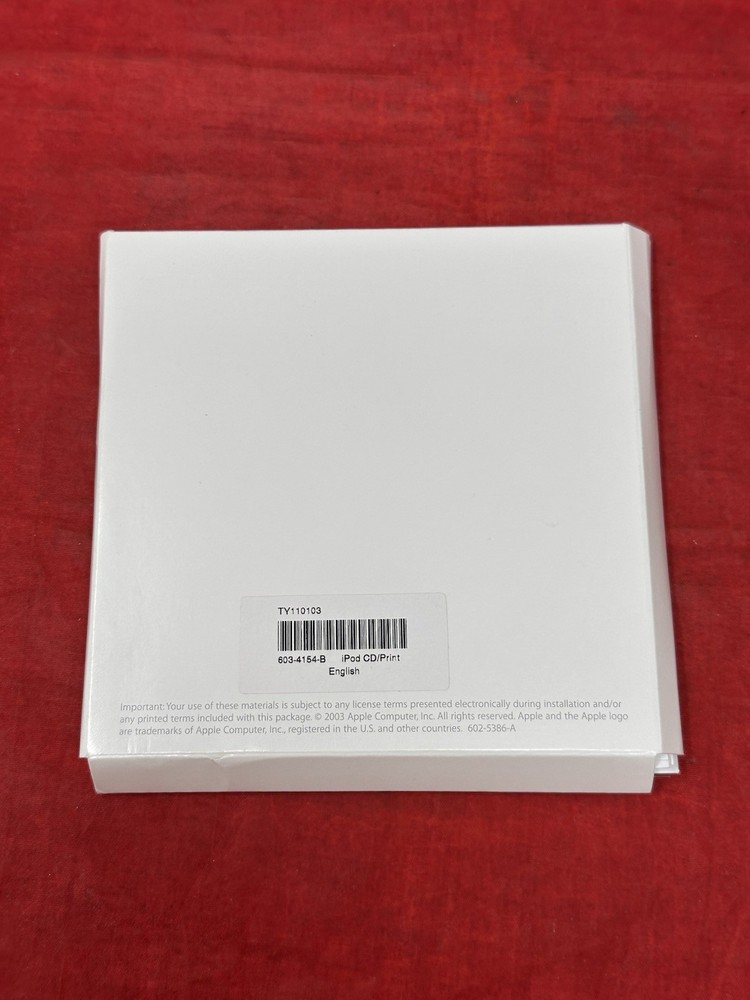 2003 APPLE iPod iTunes Installation Software CD Disc Software AND Manuals